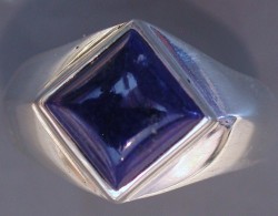 1530 Cabbed NA Servic Symbol Ring wLapis Lazuli