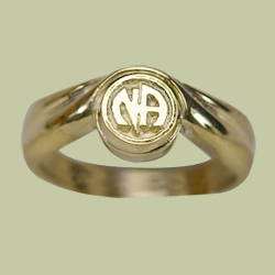 1512 Offset Ring w Narcotics Anonymous Logo