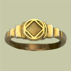 1521 Stepped Ring w NA Service Symbol
