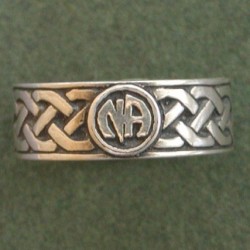 1612 Celltic Ring w Narcotics Anonymous Logo