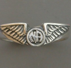 1632 Wing Ring w Narcotics Anonymous Logo