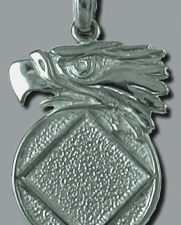 2083 Large Eagle Head with Service Symbol